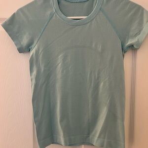 Lululemon Athletica light blue Short Sleeve Top
